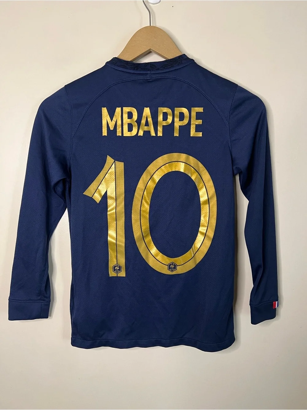 2022 2023 Nike DN0788-410 France Kylian Mbappe World Cup Home Jersey Youth M